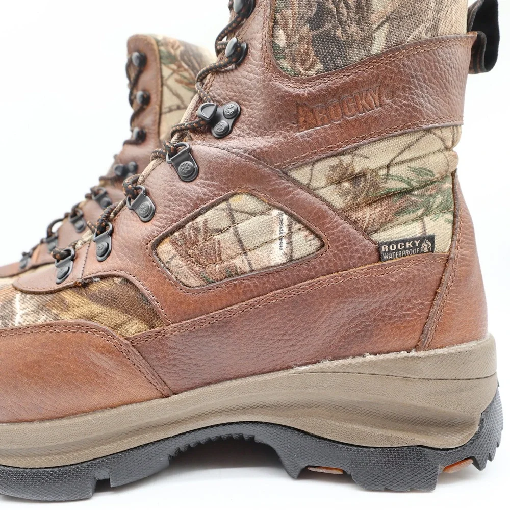Rocky ErgoTuff Hunting Boots Mens 10.5M Camo Waterproof Insulated NIB